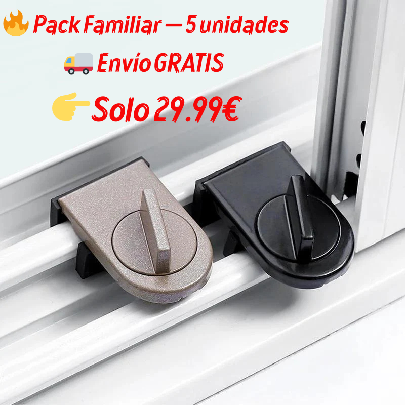 🔒 Bloqueo de Seguridad para Ventanas sin Taladro – Ajustable | Protección Infantil